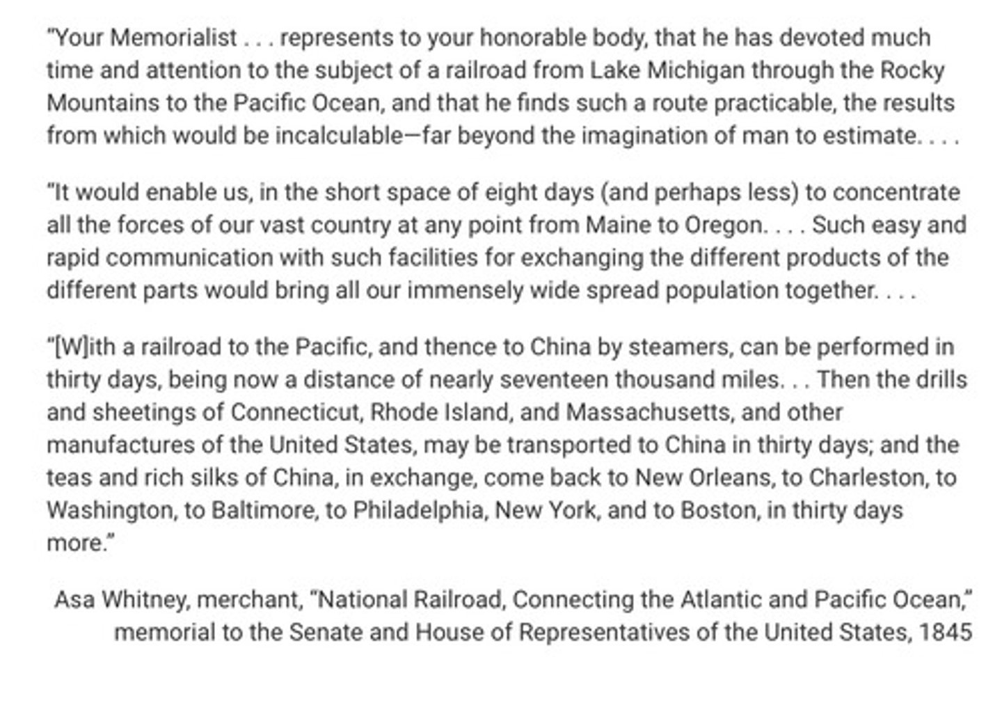 <p>The excerpt best reflects which of the following developments?</p><p>A. Popular support for the idea of Manifest Destiny</p><p>B. The emergence of nativist political parties</p><p>C. The collapse of the Second Party System</p><p>D. The increase in sectional tensions before the Civil War</p>