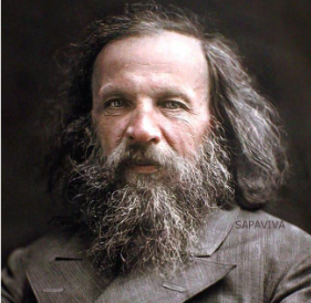 <ul><li><p>1869</p></li><li><p>Organized the known elements by atomic weight and chemical properties.</p></li><li><p>He published the first periodic table</p></li><li><p>He arranged them in increasing atomic weight leaving spaces for undiscovered elements.</p></li></ul><p></p>