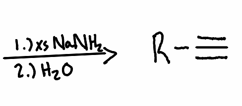 <p>What reactant is needed with the following reaction to perform a vicinal halide elimination to an alkyne?</p>