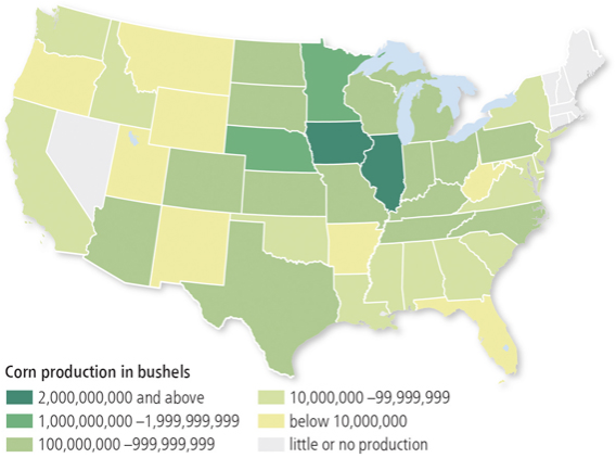 <p><span>A thematic map that uses tones or colors to represent spatial data as average values per unit area.</span></p>