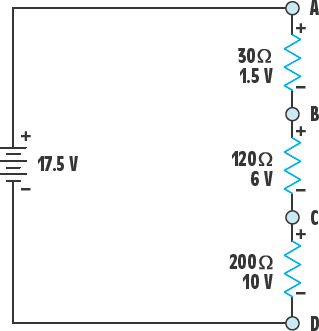 <p><span>a circuit that generally is constructed by connecting resistors in series to produce desired voltage drops across the resistors.</span></p>