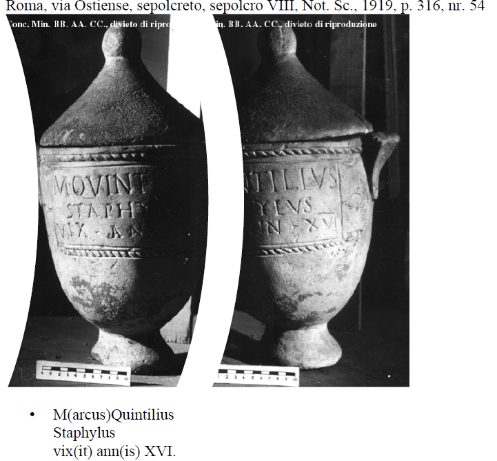 <p>Roma, via Ostiense, sepolcreto</p>