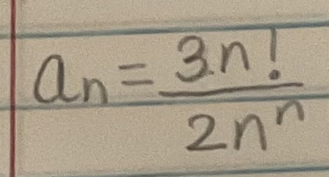 <p>Determine if the sequence is convergent or divergent</p>