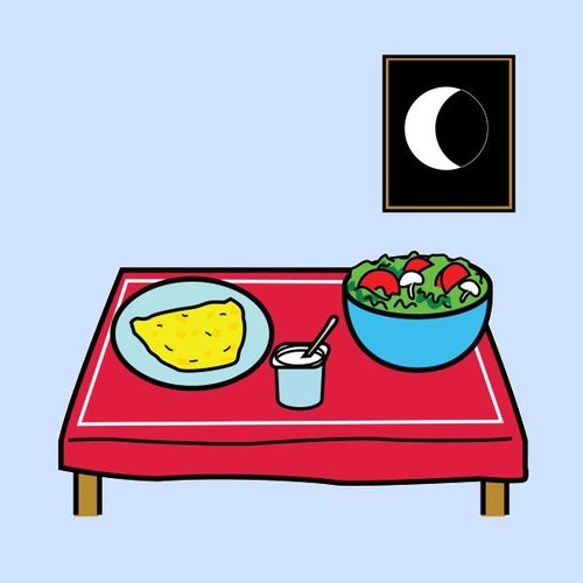 <p>I have dinner</p>