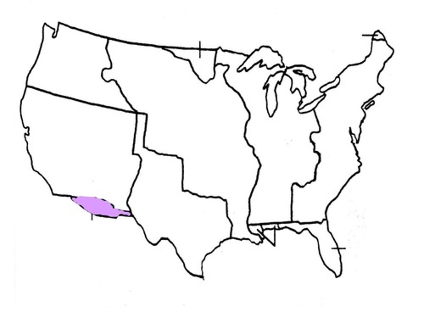 <p>US buys land from Mexico for 10 million to build a railroad</p>