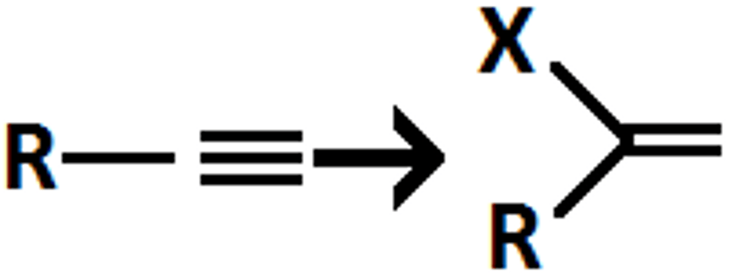 <p>alkyl halide</p><p>x=Cl,Br markov</p>
