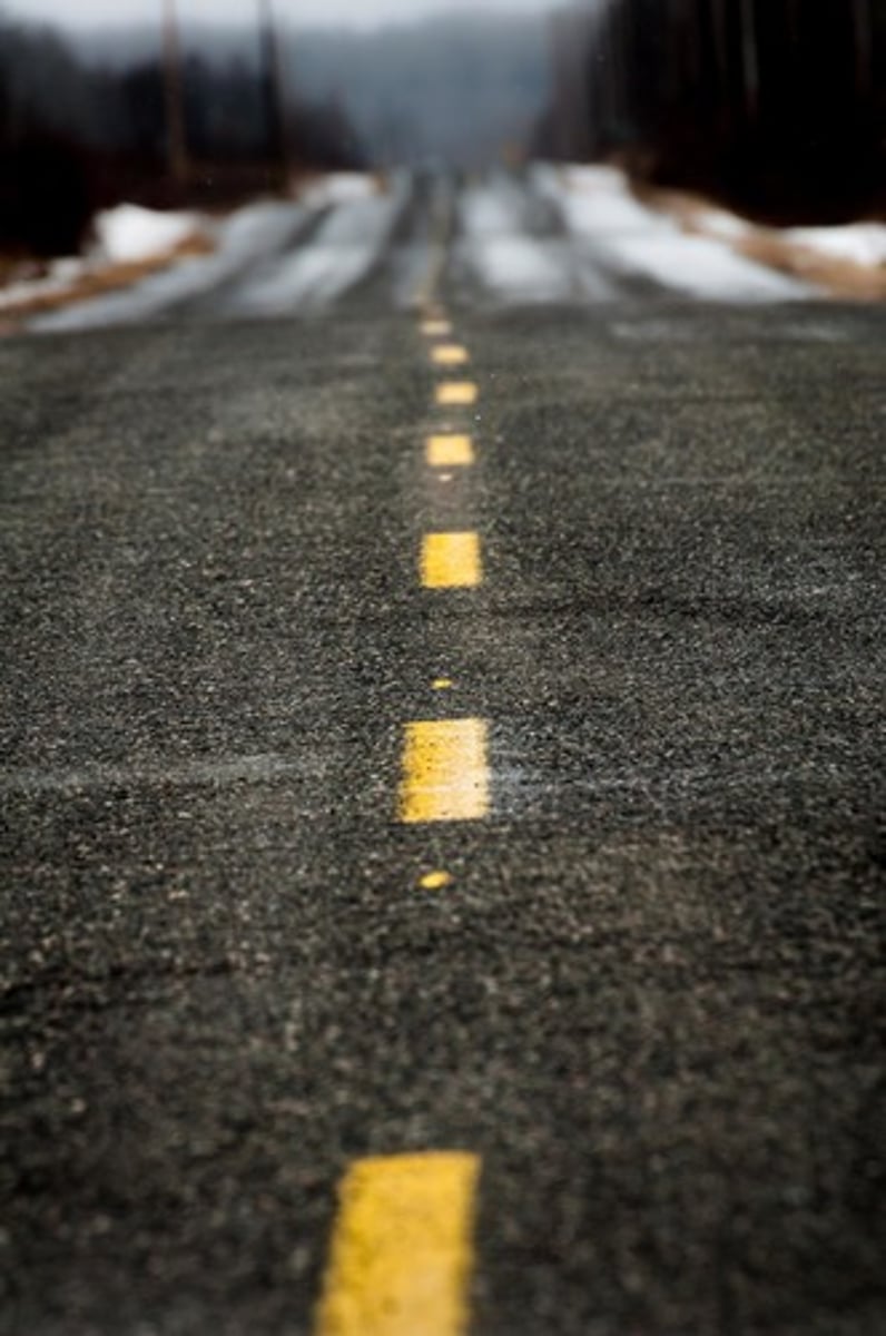 <p>May cross if safe to do so, watch for passing zones or signs!</p>