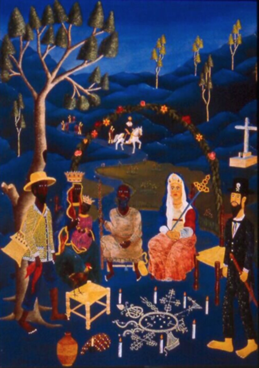 <p>A West African religion mixed with some Catholic traditions practiced among people of African descent--both enslaved and maroons.</p>