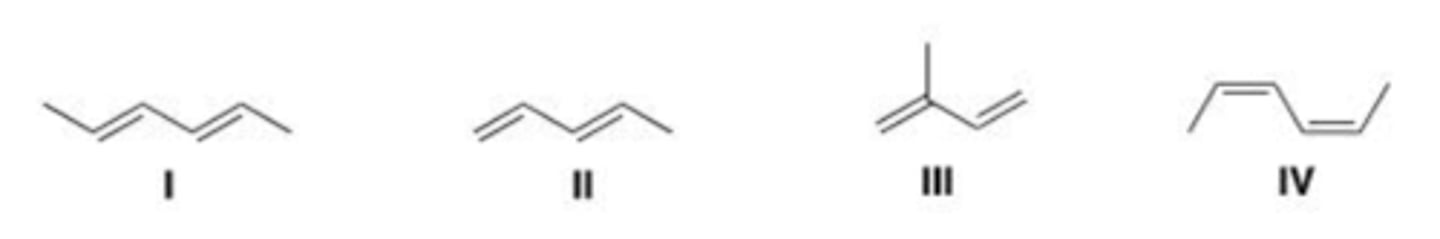 <p>Which of the following is the least reactive diene in a Diels-Alder reaction?</p>