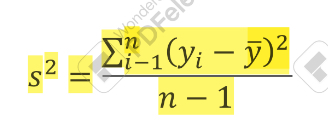 <p>variance(s²)</p>