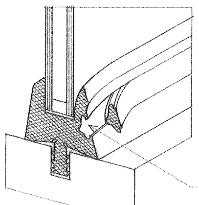 <p><span>The setting glass in a window frame with a compression gasket instead of glazing tape or a liquid sealant</span></p>