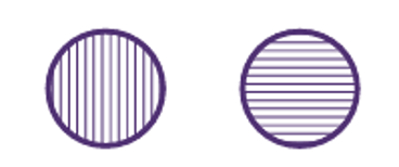 <p style="text-align: justify"><span>Suppose you feel objects with thin grooves like these, without looking at them, and try to feel whether the grooves go left to right or up and down:</span></p>