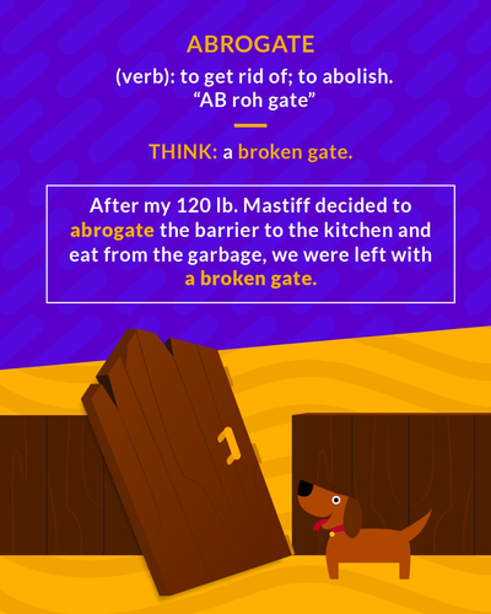 <p>(v.) to abolish</p>