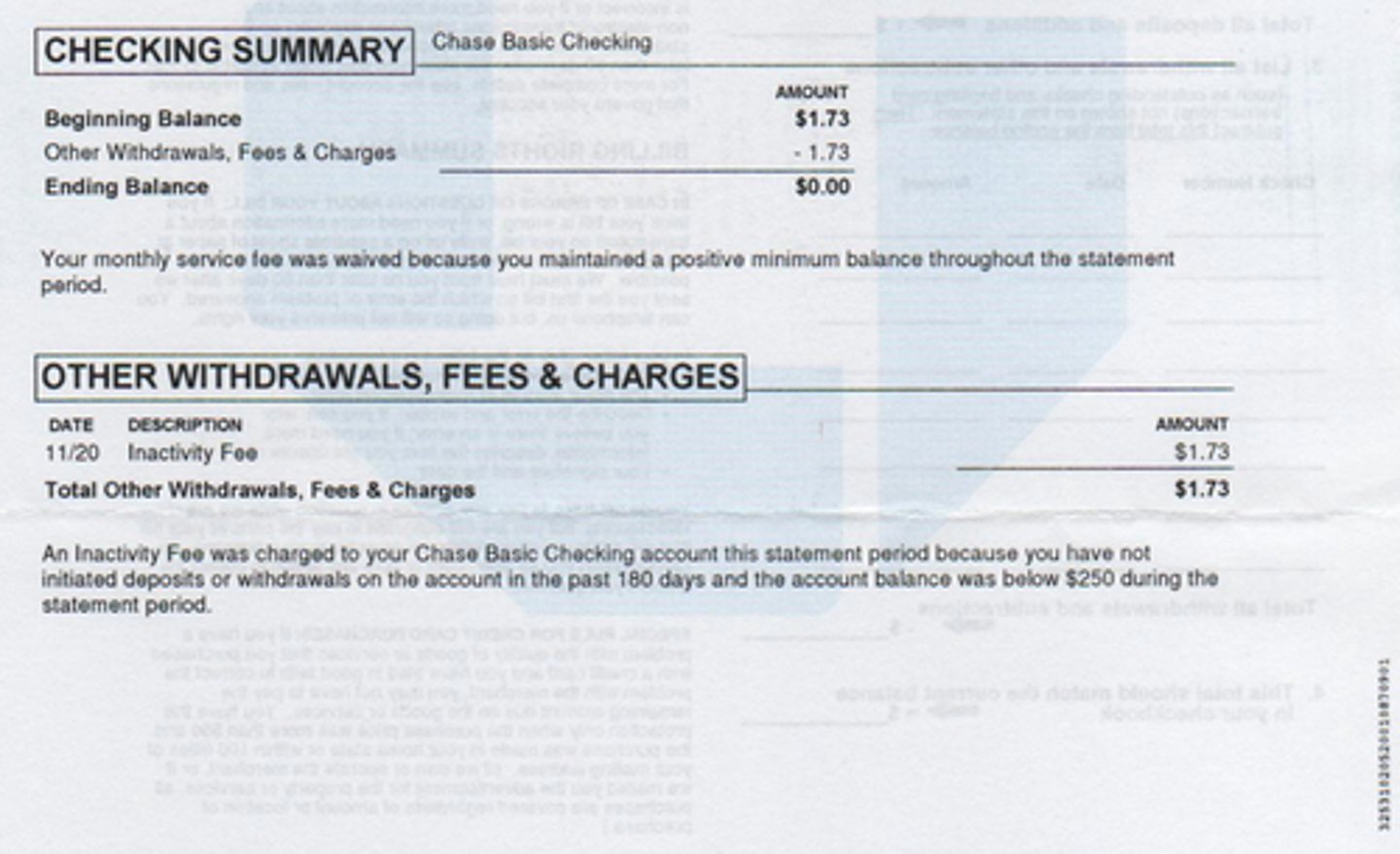 <p>the checking account</p>