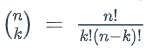 The binomial coefficient represents 
a) the number of possible combinations of n objects taken k at a time
b) the number of possible combinations of k objects taken n at a time
c) the number of k objects that can go into n at a time
d) the number of n objects that can go into k at a time