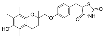 <p>Name the structure<br><br>not used due to severe hepatotoxicity</p>