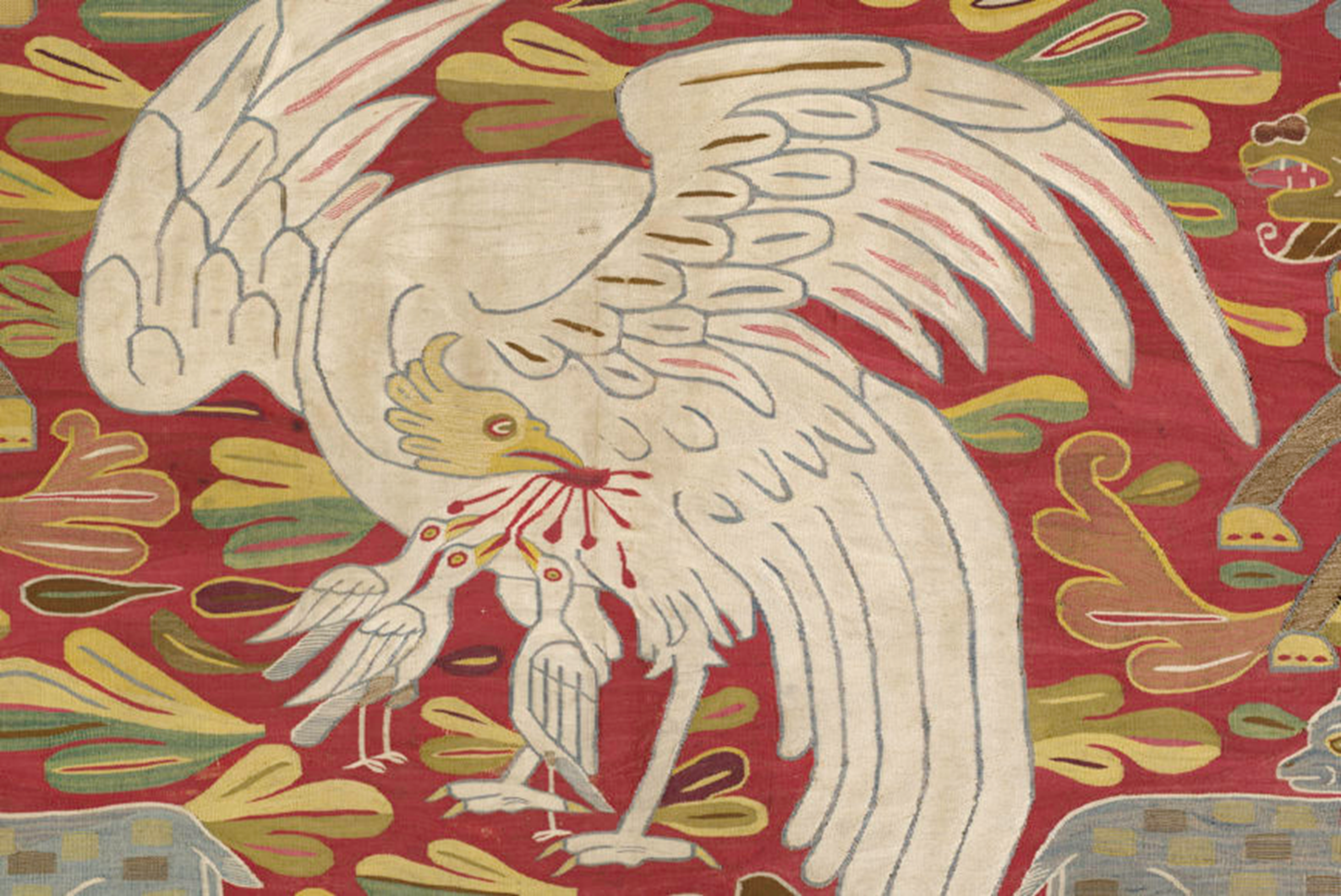 <p>Tapestry with Pelican (Late 17th-early 18th century, Peru)</p>
