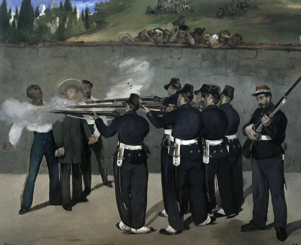 <p>Execution of Emperor Maximilian, Edouard Manet 1868-69</p>