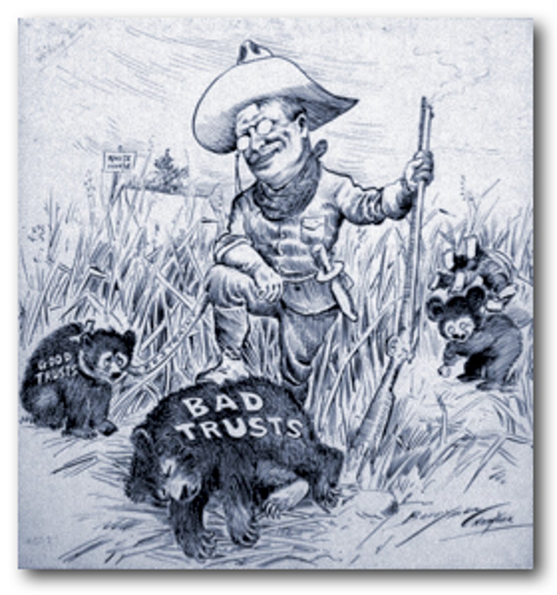<p>1. The name for Teddy Roosevelt's Domestic Program and Progressive Agenda. TR's program embraced three C's: Control of Corporations, Consumer protection, Conservation of Natural Resources.</p><p>2. It was used as TR's 1904 campaign slogan.</p><p>3. TR's Legacy:</p><p>• Control of Corporations: Trust Buster (44 trusts busted); 1902 Northern Securities Case; 1902 Anthracite Coal Strike; 1903 Elkins Act, 1906 Hepburn Act.</p><p>• Consumer Protection: 1906 Meat Inspection Act, 1906 Pure Food and Drug Act</p><p>• Conservation: 1902 Newlands Reclamation Act; 1908 National Conservation Commission established; set aside 150 million acres of Fed. Land as National Reserve; 150 national forests, 5 national parks, 51 federal bird reservations, 18 national monuments.</p>