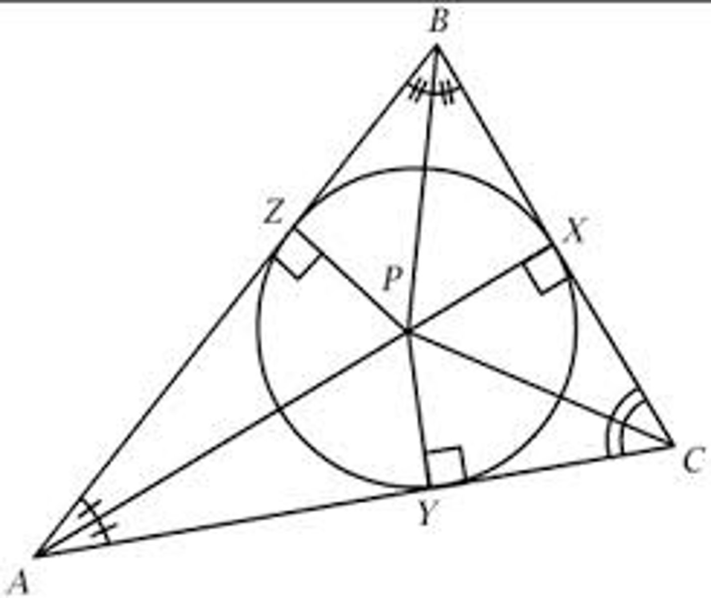 <p>Point where all 3 angles bisectors intersect <br><br>Where can this be found: can only be on the inside of the triangle</p>