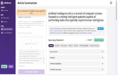 <h2 id="e43ee272-ae28-4bd2-94c7-9c5c77aca247" data-toc-id="e43ee272-ae28-4bd2-94c7-9c5c77aca247" collapsed="false" seolevelmigrated="true">Scholarcy</h2><p></p>