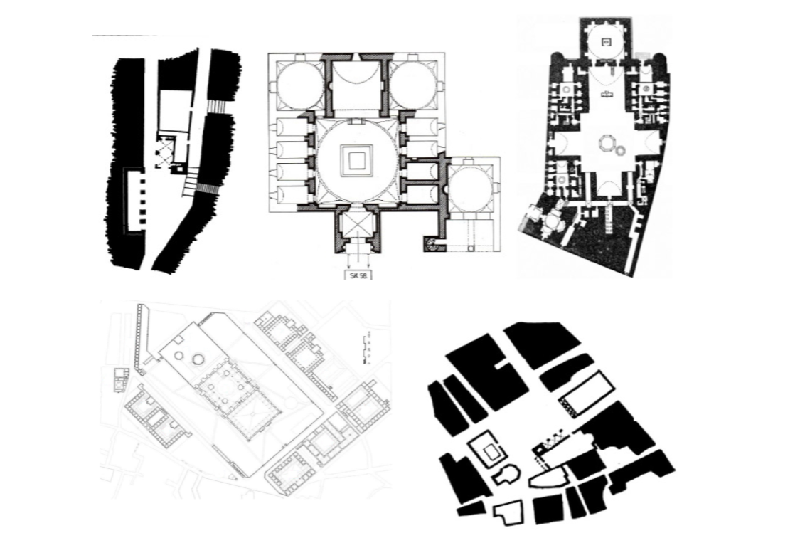 <p>Identify which are Piazzas and are Courtyards</p>