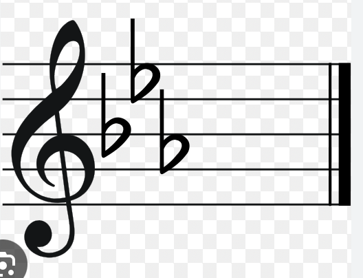 <p>3 flats</p><p>Bb, Eb, &amp; Ab</p>