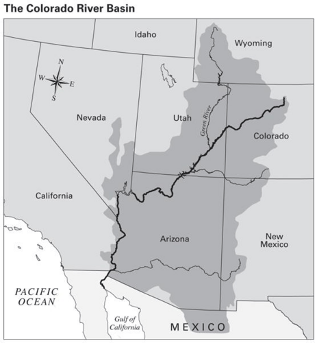 <p>The area around a river and all its tributaries.</p>
