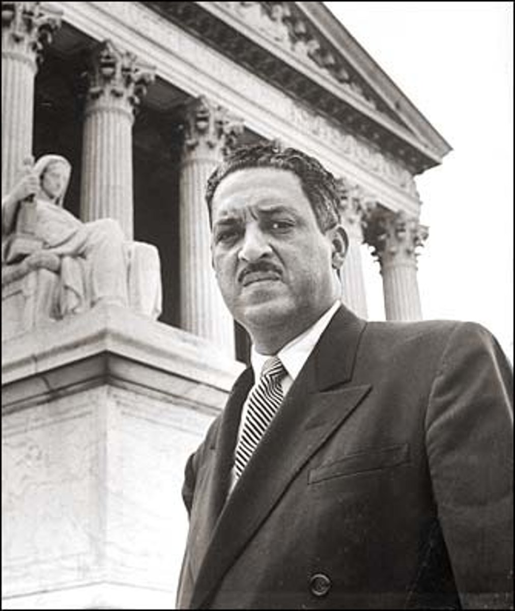 <p>An attorney for the NAACP starting in 1938, Marshall (1908-1993) became counsel and won 29 of the 32 major civil rights cases he argued over the next 23 years. In 1967, he became the first African American to sit on the Supreme Court and held the post until poor health caused him to retire in 1991.</p>