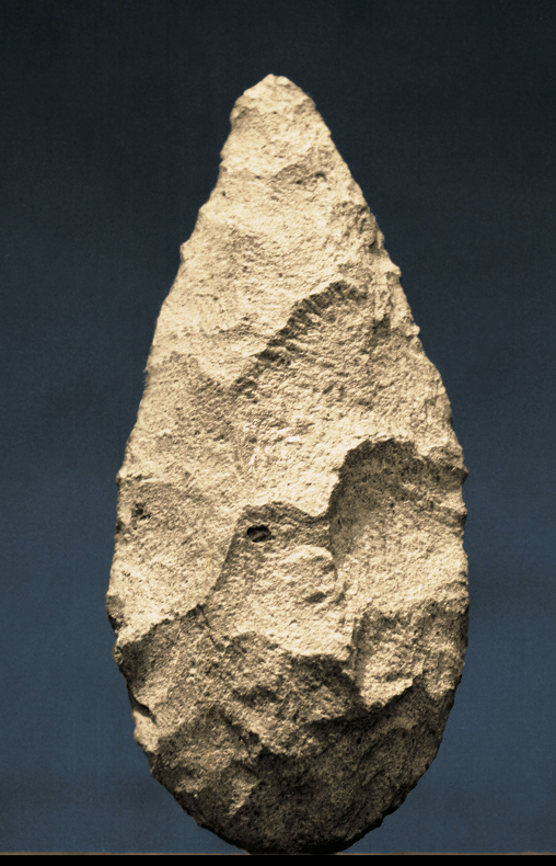 <p><span>PALEOLITHIC HAND-AXE<br>From Isimila Korongo, Tanzania. 60,000 years ago.<br>Stone, height 10"</span></p><img src="https://knowt-user-attachments.s3.amazonaws.com/6005ade8-cc3d-4cc0-97ff-8c9b451d291c.png" data-width="100%" data-align="center"><p></p>