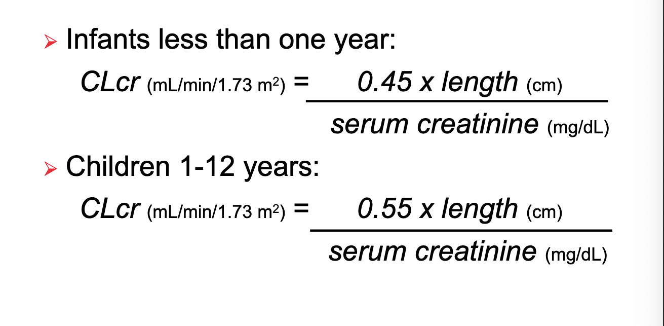 <p>just look at photo bruh</p><ul><li><p>basically a greater factor you multiple length by for children 1-12 years</p></li></ul><p></p>