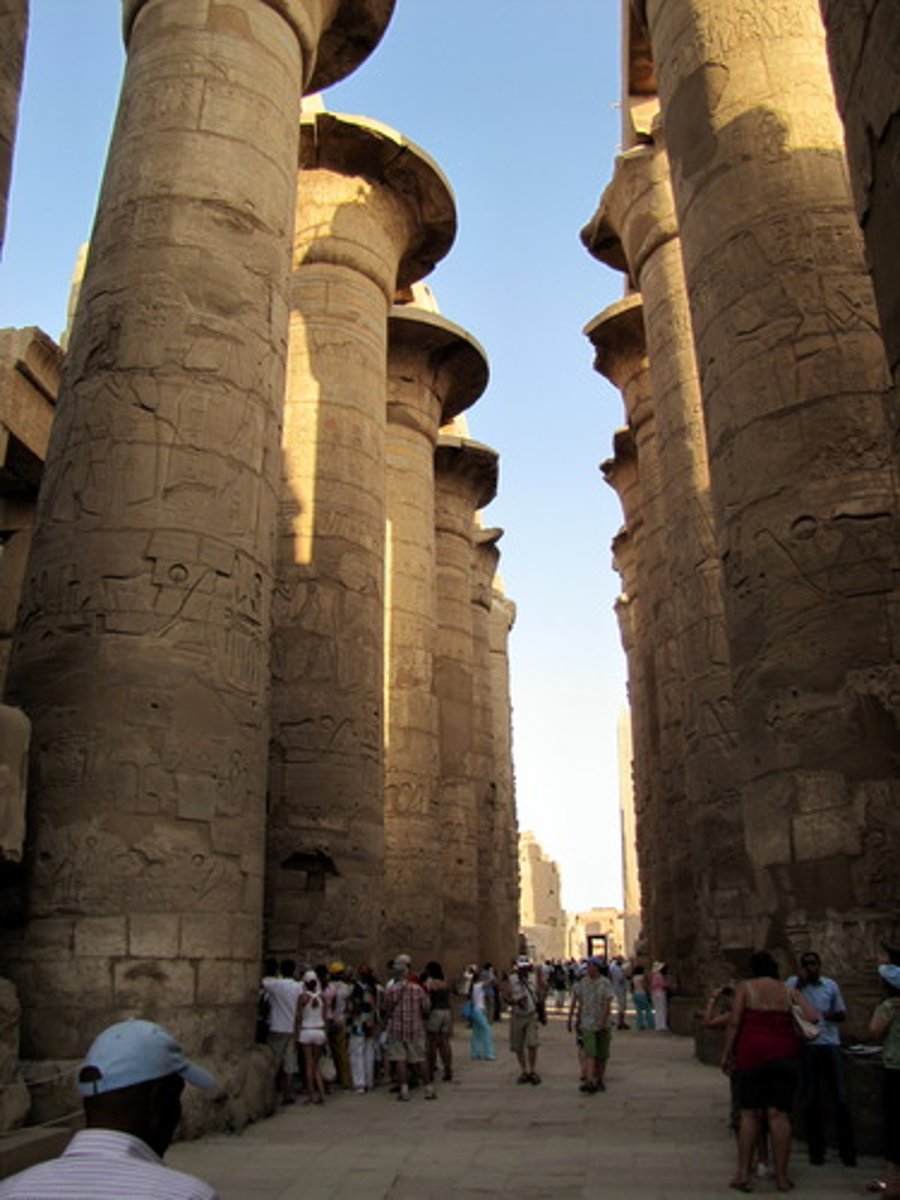 <p>Great temple of Amen at Thebes, the largest complex of religious buildings in the World (temple of Amun-Ra)</p>