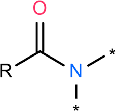 <p>carbonyl + N, RCONH2</p>