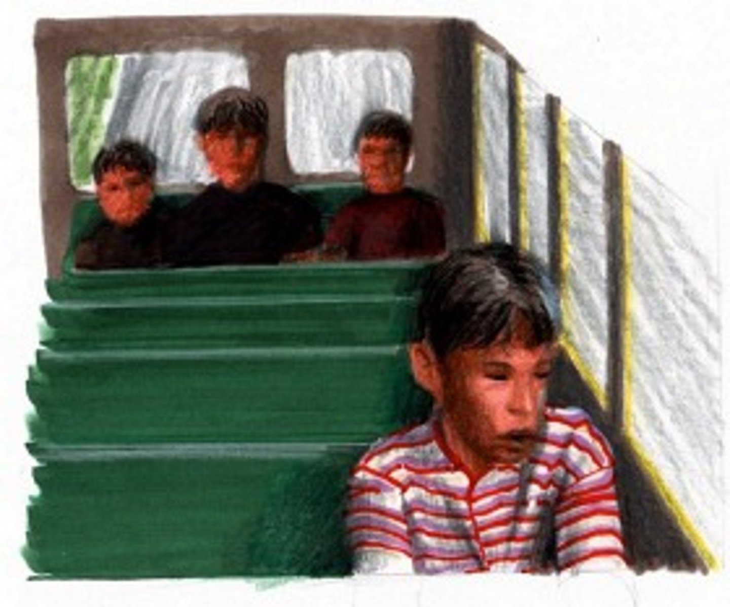 <p>đứng ngoài xem</p><p>look on/upon sb/sth as sb/sth: xem ai/cái gì đó như là ai/cái gì</p><p>Đứng nhìn (như một người ngoài cuộc, không tham gia vào).</p><p>Ví dụ: "A large crowd looked on as the firemen fought the fire." (Một đám đông đứng nhìn khi lính cứu hỏa chữa cháy.)</p>