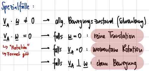 <ul><li><p>wenn in der Aufgabe steht das die Bewegung eine Rotation ist</p></li><li><p>wenn es eine ebene Bewegung ist</p></li></ul>