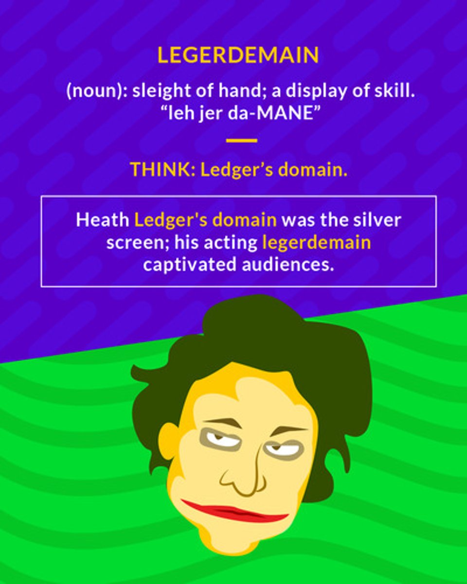 <p>(noun) sleight of hand; deception</p>