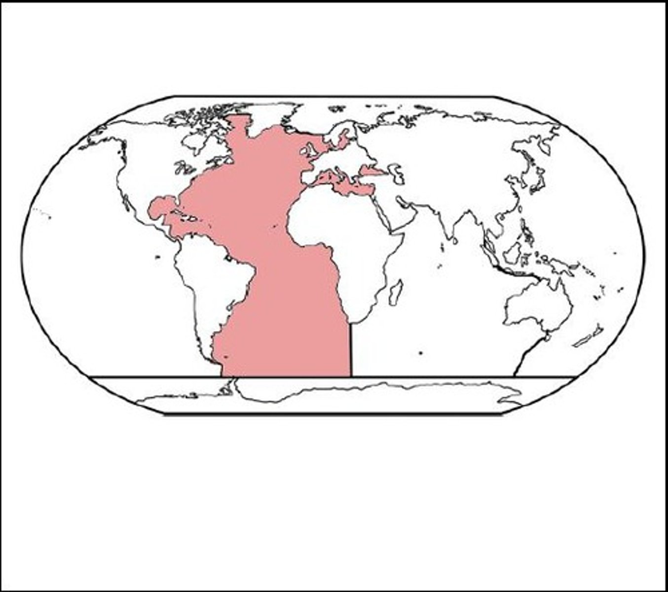 <p>-the ocean to the east of South America</p>