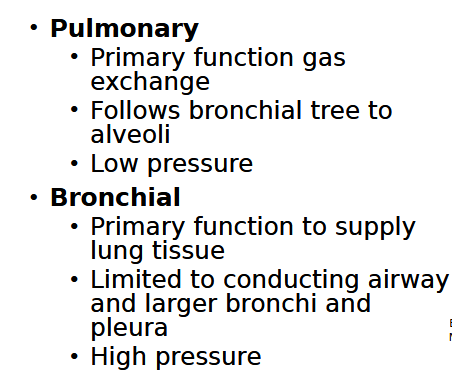 <p><em>****Bronchial </em><span><em><span>Arterial branches follow the bronchial tree until the level of the respiratory bronchioles, at which point the network of continuous capillaries is formed****</span></em></span></p>