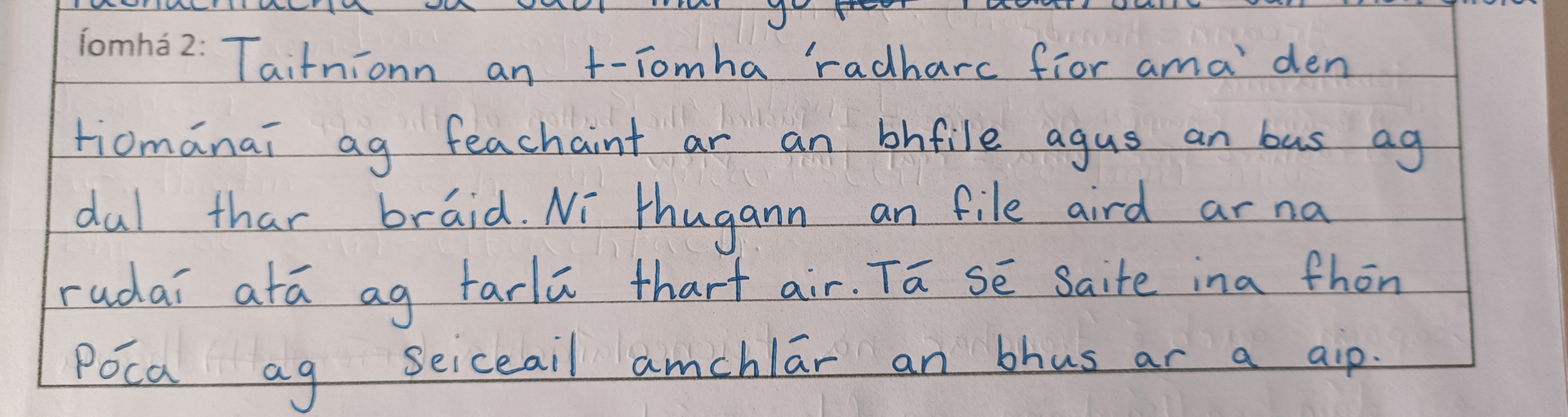 <p>Radharc fíor ama</p>