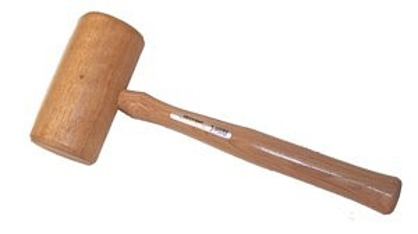 <p>Used to strike chisels or for tapping wood into place for a wood joint</p>