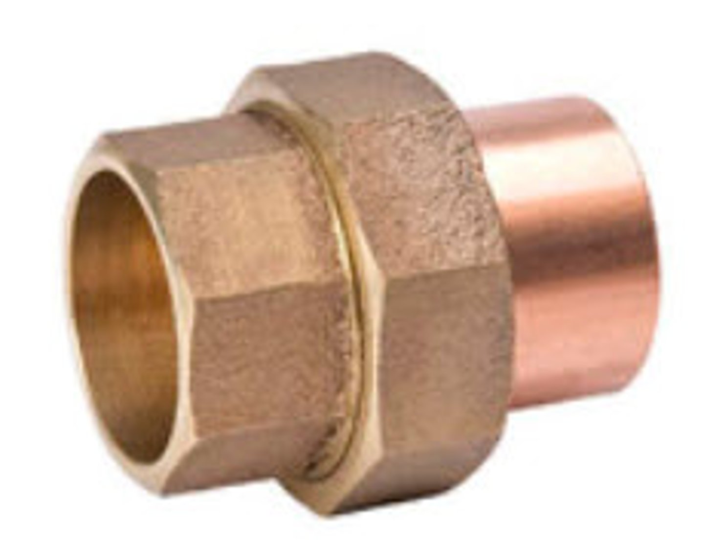 <p>a coupling device for connecting two pipes, neither of which can be turned, consisting of two internally threaded end pieces that are tightened around the pipe ends to be joined, and an externally threaded center piece, which draws the two end pieces together as it is rotated</p>