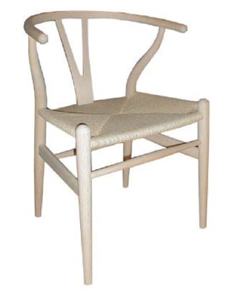 <p>By Hans Wegner; teak and paper cord seat</p>