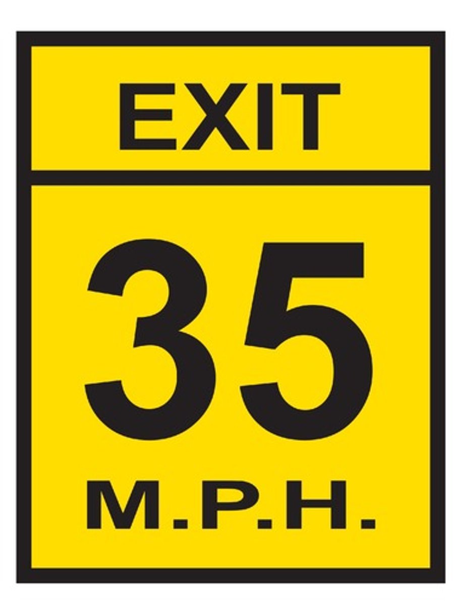 <p>Speed Advisory Sign</p>