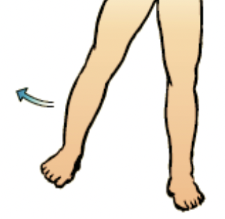 movement of a bone away from the midline of the body