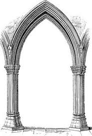 An arch with a pointed apex, characteristic of Gothic architecture, allowing for greater height and stability.