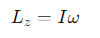 <p>Its the coefficient of proportionality between the angular momentum L<sub>z</sub>​ and the angular velocity ω along the axis of rotation</p>