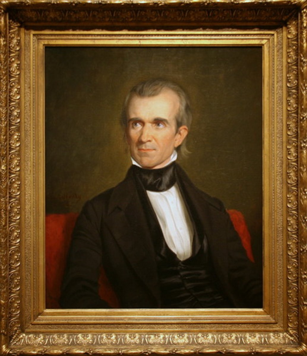 <p>11th President<br>Took office from 1845-1849<br>• Manifest Destiny</p><p>• Texas becomes a state, 1845</p>