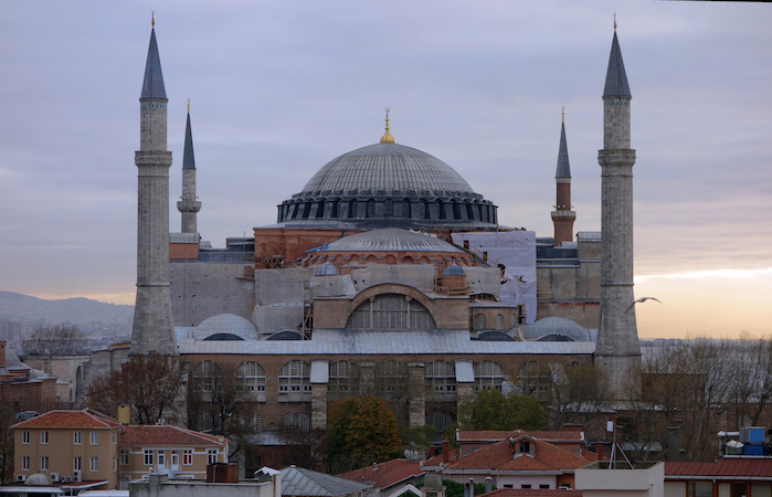 Was the most grand church built by Justinian during the Early Byzantine period. The Church has a large dome with buttresses and stone piers as well as large interior space. The building allowed light in to show not only God’s power but Justinian’s. 