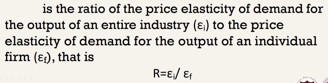 <p>a useful indicator for market power</p>