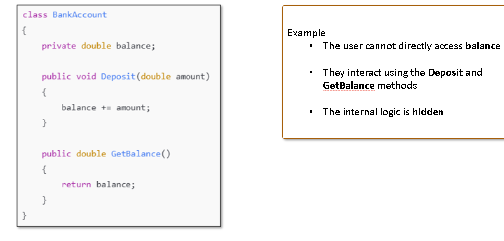 <p>Process of hiding non-essential features and showing essential features</p><p>By:</p><p>i Hiding complexity</p><p>ii Simplifying the interface </p><p>iii Facilitating easier use and understanding </p>
